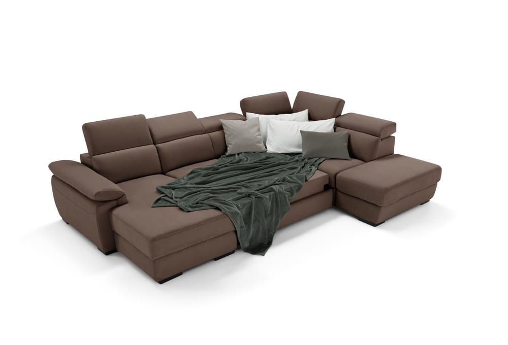 Chaise longue, 2 posti con angolo e pouf contenitore - Photo 2