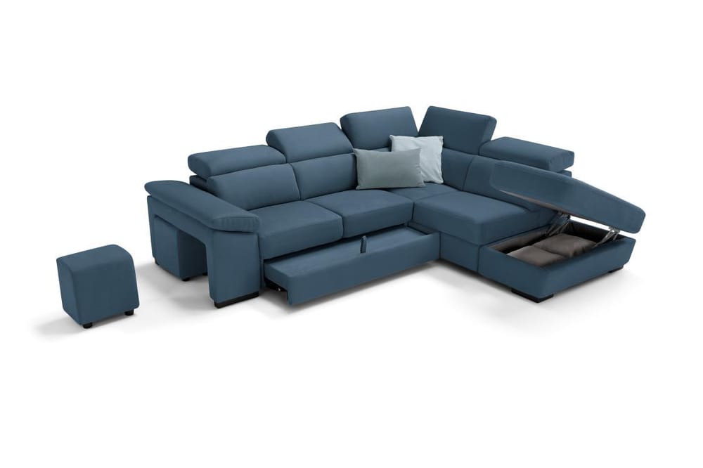 2 sedute, angolo terminale con pouff a contenitore - Photo 1