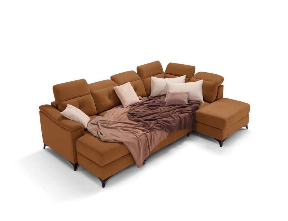 Chaise longue contenitore, due sedute, angolo terminale e pouff contenitore - Foto 2